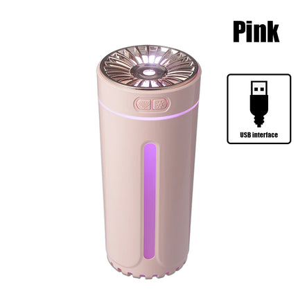 Vehicle-mounted Humidifier 300ml Mini Portable Spray Air Freshener Home LED Small Essential Oil Vaporizer Room Scent Diffuser