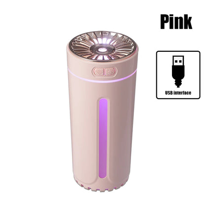 Vehicle-mounted Humidifier 300ml Mini Portable Spray Air Freshener Home LED Small Essential Oil Vaporizer Room Scent Diffuser