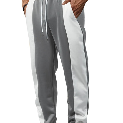 Pant men 2026 casual casual sports loose pachwork waisted jogging quick-drying spliced wide-leg trousers women's clothing