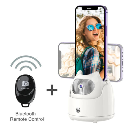 Portable 360°Rotation Auto Face Tracking Gimabl Tripod AI Smart Shooting Phone Holder for Live Vlog Streaming Video Selfie Stick