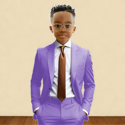 Darrk Green Boy Formal Wedding Suits Notch Lapel Kids Jacket Pants 2 Pieces Child Tuxedo Casual Suit for 2-16 Years Old Children