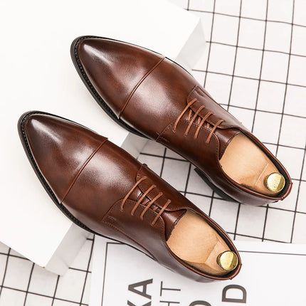 Men Dress Pointed Derby Shoes Luxury Business Social Suits Quality Handmade Fashion Wedding Shoes for Man 2024 New Formal Shoes