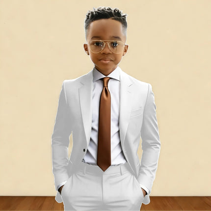 Darrk Green Boy Formal Wedding Suits Notch Lapel Kids Jacket Pants 2 Pieces Child Tuxedo Casual Suit for 2-16 Years Old Children