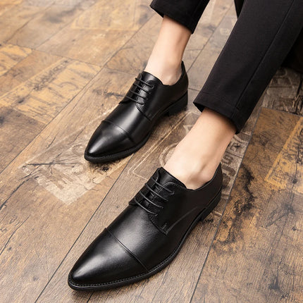 Men Dress Pointed Derby Shoes Luxury Business Social Suits Quality Handmade Fashion Wedding Shoes for Man 2024 New Formal Shoes
