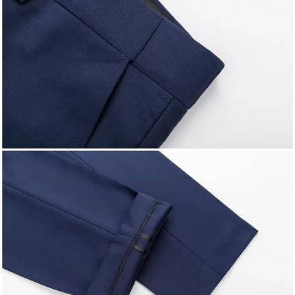 ( Blazer + Pants ) Men's 2 Piece Suit  Random Tie Included, Wedding & Business Dinner Male Formal Menswear Prom & Office Wear