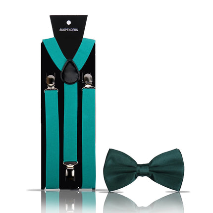 Elegant Fashion Adult Men's Suspenders And Bow Tie Two Pcs Set Harness Man For Pants Gentleman Suit Accessories Wedding Business