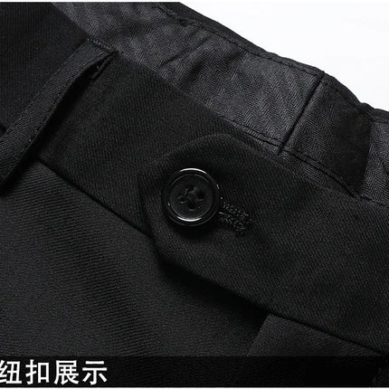 Suit (Blazer+ Trousers) Men's Casual Formal Business Gentleman Solid Color Hosting Four Seasons Slimming Wedding Fashion Suit