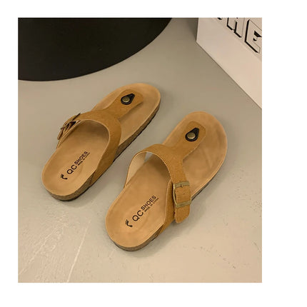 Women's Classic Buckle Strap Birken Slippers 2025 Summer New Design Brand Soft Cork Sandals Ladies Comfort Beach Flip Flop Shoes