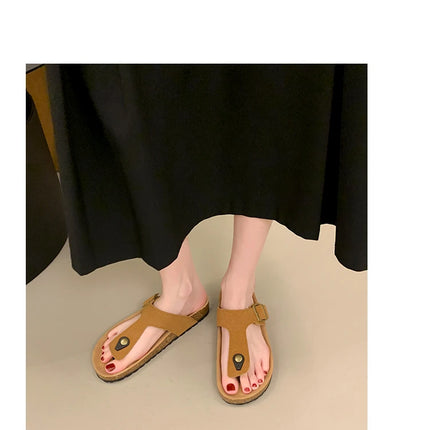 Women's Classic Buckle Strap Birken Slippers 2025 Summer New Design Brand Soft Cork Sandals Ladies Comfort Beach Flip Flop Shoes