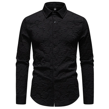 Black White Streetwear Hip Hop Shirt Men Tassels Party Night Club Men's Shirts With Long Sleeves Euro Size Spring Autumn