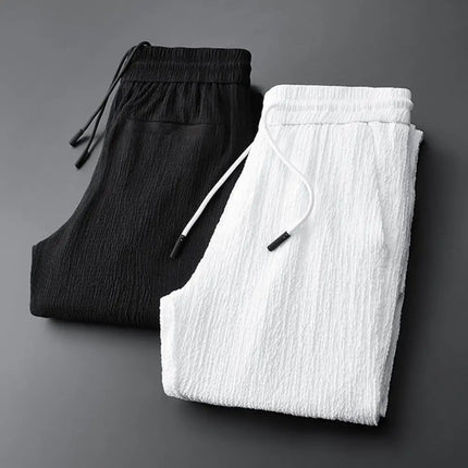 Men Two piece Suit Striped Pleated Men Pants Set Pleated Drawstring Loose Lapel Pockets Thin Formal Business Men Set