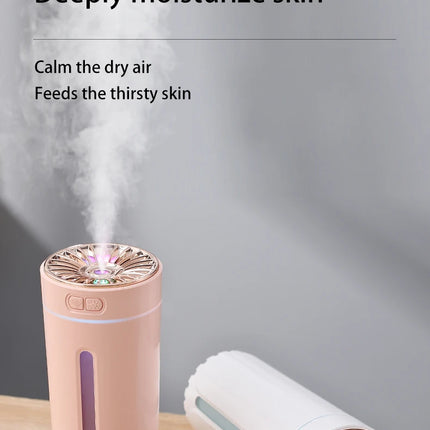Vehicle-mounted Humidifier 300ml Mini Portable Spray Air Freshener Home LED Small Essential Oil Vaporizer Room Scent Diffuser