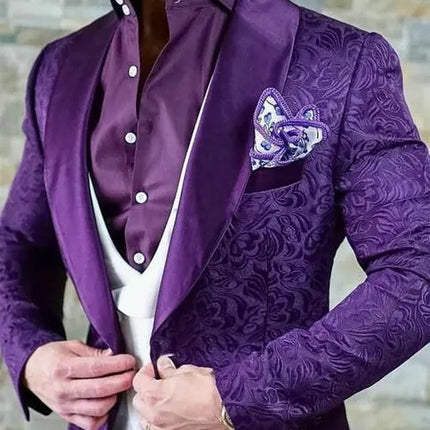 Men's Wedding Suit 2023 Italian Design Custom Black Smoking Tuxedo Jacket 3-piece Set (coat Vest Pants) Men's Groom Terno Suit