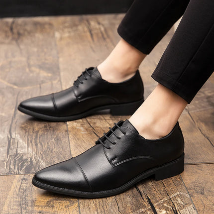 Men Dress Pointed Derby Shoes Luxury Business Social Suits Quality Handmade Fashion Wedding Shoes for Man 2024 New Formal Shoes