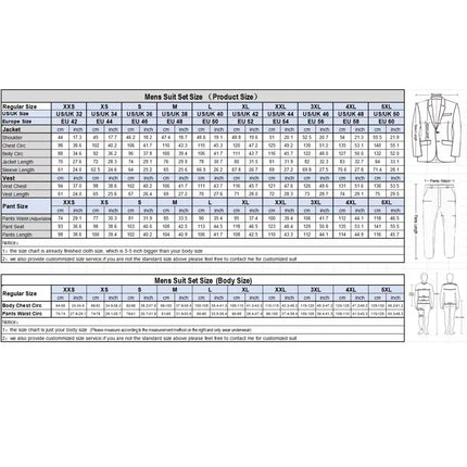 Men's Suits Solid 2 Pieces Plus Size Wedding Daily Business Formal Men Suits Tailored Silm Fit Double Breasted 6 Buttons