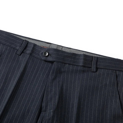 2025 new men's striped suit (suit + trousers) stylish and handsome British style wedding handsome two-piece set