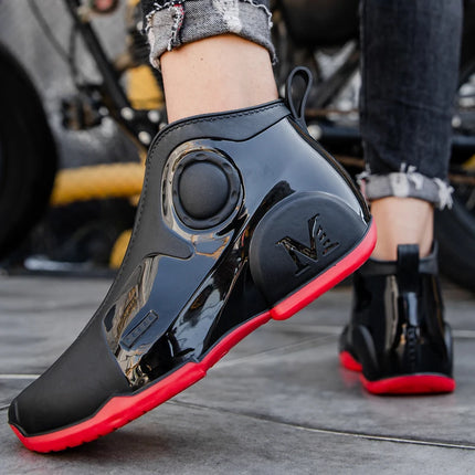 New Men's Outdoor Fishing Shoes Punk Ankle Rubber Boots Waterproof Strong Blocking Water Shoes Kitchen Shoes Size 39-44