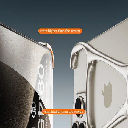 Alloy Bare Metal Feel Phone Case For Iphone 13 14 15 16 Pro Max Metal Frameless Heat Dissipation Phone Cover For IPHON 16 Promax