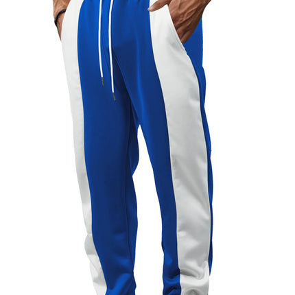 Pant men 2026 casual casual sports loose pachwork waisted jogging quick-drying spliced wide-leg trousers women's clothing