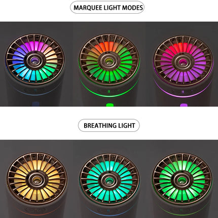 Vehicle-mounted Humidifier 300ml Mini Portable Spray Air Freshener Home LED Small Essential Oil Vaporizer Room Scent Diffuser