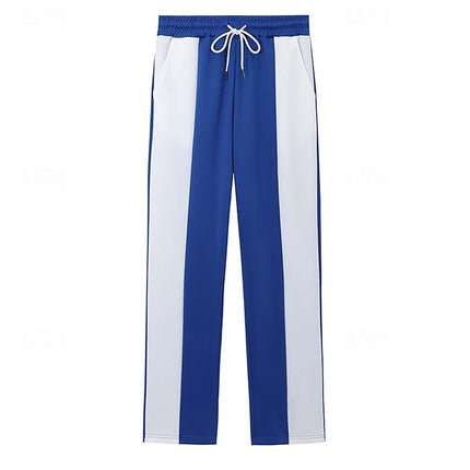 Pant men 2026 casual casual sports loose pachwork waisted jogging quick-drying spliced wide-leg trousers women's clothing