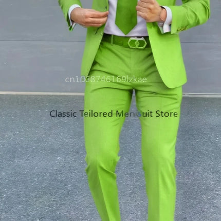Men's Suit 2 Piece Suit   Jacket Pants Formal Wedding Tuxedo Groom Clothes Custom Color Blazer XS-5XL
