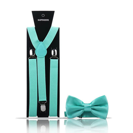 Elegant Fashion Adult Men's Suspenders And Bow Tie Two Pcs Set Harness Man For Pants Gentleman Suit Accessories Wedding Business