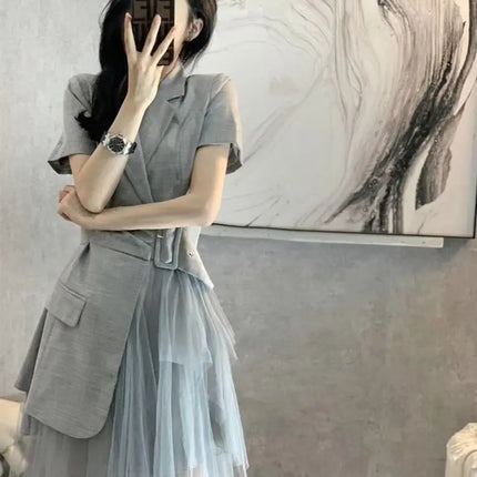 Women Clothing Temperament Suit Dress Robe Summer Dress Vestidos De Mujer Elegantes New Feminino Платье