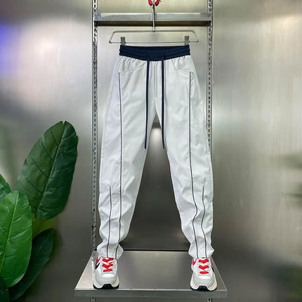2026 Spring Men's Pants Korean Fashion Men Clothing Sweatpants and Joggers Pants Casual Streetwear Male Trousers Elastic Waist
