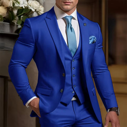Elegant Formal Men's Suit 3 Piece Suit Wedding Tuxedo Groom Custom Outfit Party Elegant Suit for Best Man Tailor Made