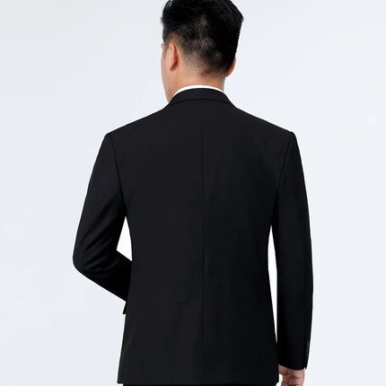 Solid Color Suit Men's Formal Wedding Best Man Sales Work Clothes Gentleman's Professional Show Business Office (Blazer+ Pants)