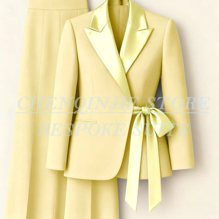 Customzied Women's Suits Blazer Fashion Peak Lapel Skinny Office Lady Outfits Formal Female 2 Piece Jacket Pants Full Sets