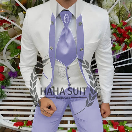 Men's Suits Wedding Suits Slim Fit Custom  Groomsmen 3-Piece Suits Full Set Banquet Groom Suits