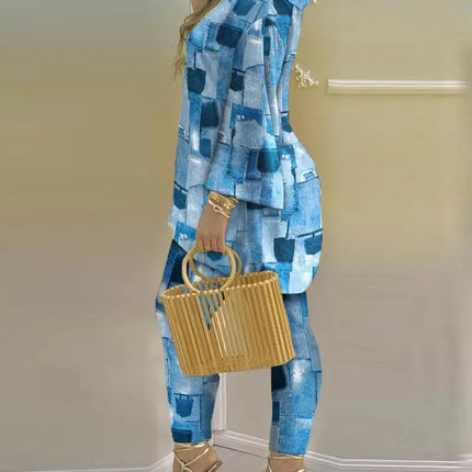 Pants Set New 2023 Spring & Summer Printed Fashion 2-Piece Suit
