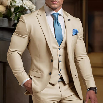 Elegant Formal Men's Suit 3 Piece Suit Wedding Tuxedo Groom Custom Outfit Party Elegant Suit for Best Man Tailor Made