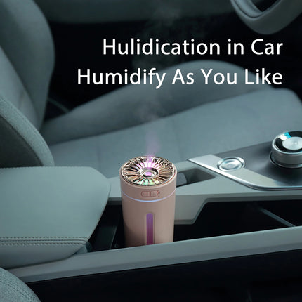 Vehicle-mounted Humidifier 300ml Mini Portable Spray Air Freshener Home LED Small Essential Oil Vaporizer Room Scent Diffuser