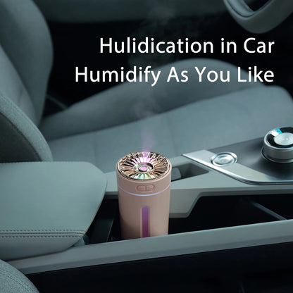 Vehicle-mounted Humidifier 300ml Mini Portable Spray Air Freshener Home LED Small Essential Oil Vaporizer Room Scent Diffuser