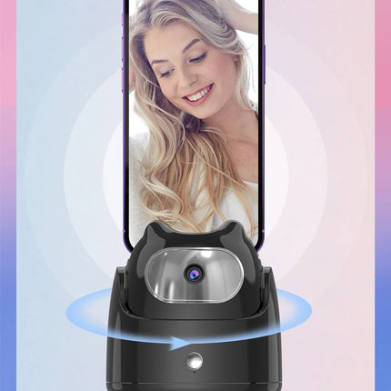 Portable 360°Rotation Auto Face Tracking Gimabl Tripod AI Smart Shooting Phone Holder for Live Vlog Streaming Video Selfie Stick