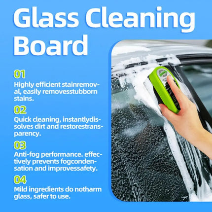 Glass Oil Film Remover 150ml Car Window Cleaner Board Strong Front Windshield Stain Removal Agent Anti-Fog Glass Cleaning Brush