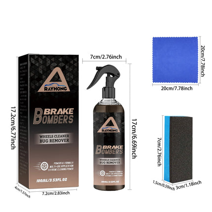 RAYHONG Car Wheel Cleaner Spray Dust Removal Protect Wheels And Brake Discs From Iron Rim Rust Cleaner Auto Detail Chemical Care