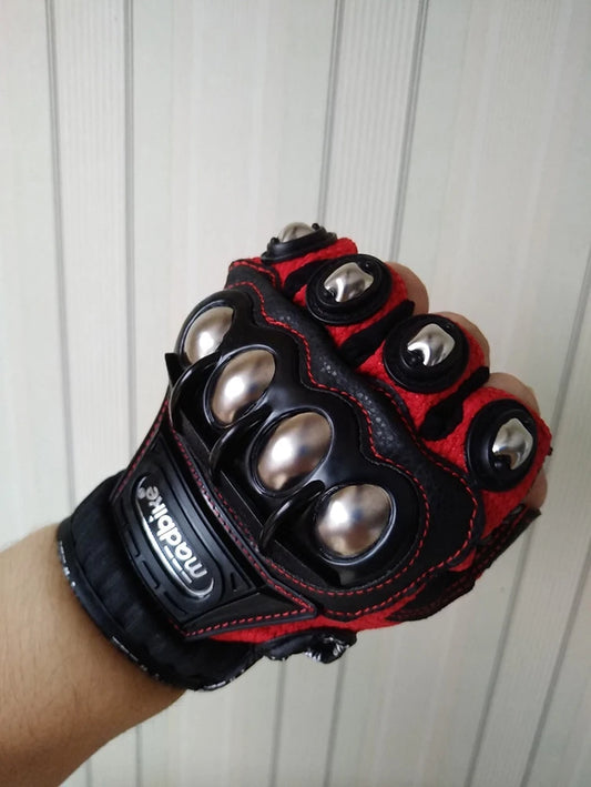 Tactical Gloves Steel Safety Outdoor Cycling Equipment Brass Knuckle Motorcycle Powersports Racing Bicycle Self Defence For Man