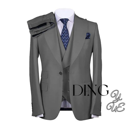 Men's Suits Regular Fit 3 Piece Single Breasted Prom Tuxedos Business Jacket Blazer+Vest+Pants Wedding