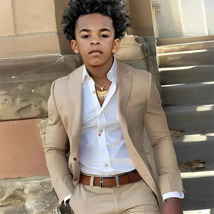 Casual Suit Boys Wedding Tuxedo Light Green Jacket Pants 2 Piece Set Formal Clothes Holiday Party Blazer Kids Custom Outfit
