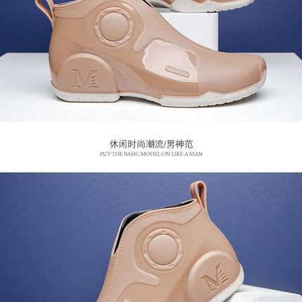 New Men's Outdoor Fishing Shoes Punk Ankle Rubber Boots Waterproof Strong Blocking Water Shoes Kitchen Shoes Size 39-44