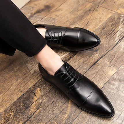Men Dress Pointed Derby Shoes Luxury Business Social Suits Quality Handmade Fashion Wedding Shoes for Man 2024 New Formal Shoes