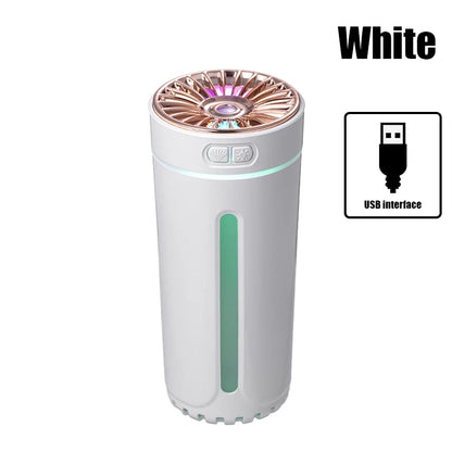 Vehicle-mounted Humidifier 300ml Mini Portable Spray Air Freshener Home LED Small Essential Oil Vaporizer Room Scent Diffuser