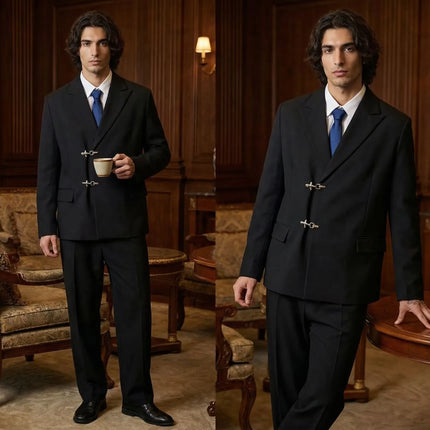 Men Formal Slim Fit Tuxedo Prom Suit Male Groom Wedding Blazers High Quality Groomsman Luxury Dress Business Banquet Party Suit