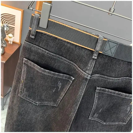 Stylish Slim Fit Men's Jeans Elastic Casual Long Pants Spring Autumn Winter Korean Version Trendy Brand Versatile Straight Leg