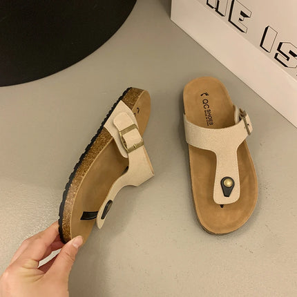 Women's Classic Buckle Strap Birken Slippers 2025 Summer New Design Brand Soft Cork Sandals Ladies Comfort Beach Flip Flop Shoes