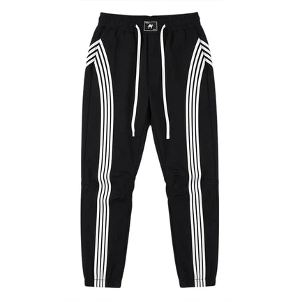 Trendy Mens Casual Pants Spring Summer Slim Fit Sports Harlan Trousers Elastic Waist Cargo kets Straight Leg Faion Brand